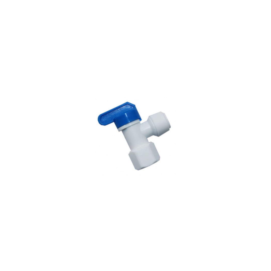 Quick Fit Σύνδεσμος-024A‑L Βαλβίδα μπίλιας για πλαστική δεξαμενή 11/20/28G – θηλυκό 3/8'' – για σωλήνα 3/8'